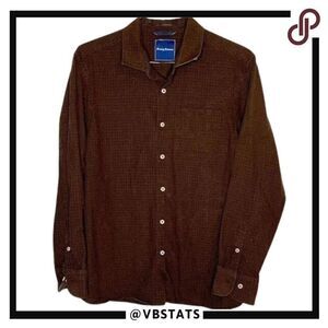 Large Tommy Bahama Chocolate Silk Blend LS Shirt in size‎ Large
